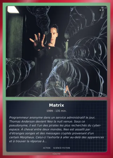 Carte du film Matrix
